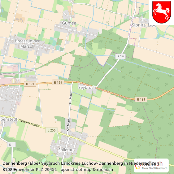 Dannenberg (Elbe) Seybruch Landkreis Lüchow-Dannenberg Lageplan © Openstreetmap Contributors Dannenberg (Elbe) Seybruch Lageplan